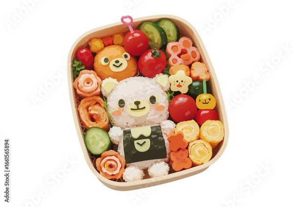 Obraz 可愛い日本のキャラクター弁当　キャラ弁