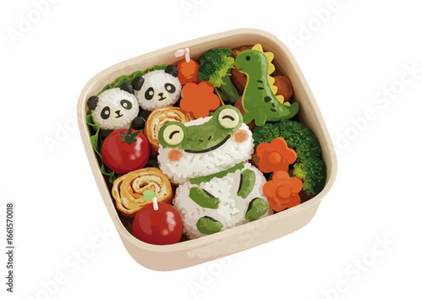 Obraz 可愛い日本のキャラクター弁当　キャラ弁