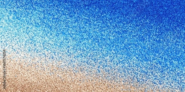 Fototapeta A gradient of blue and brown speckled textures.