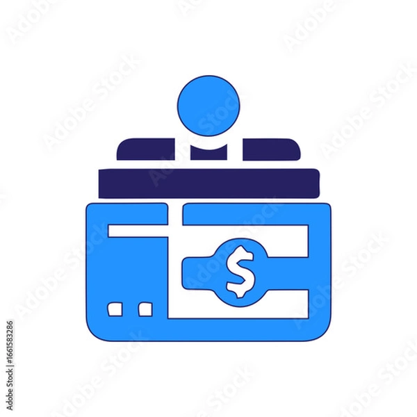 Fototapeta Single business square colored icon editable SVG vector file, modern flat design shape, scalable minimal graphic symbol for corporate branding, web projects, digital use, and creative illustration