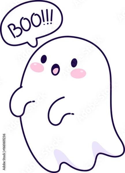 Obraz Cute Ghost Character