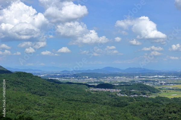 Obraz 滋賀県　広徳寺展望台から見る甲賀市の風景