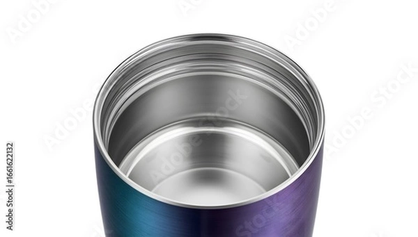Obraz Close up view of the inside of a colorful insulated tumbler