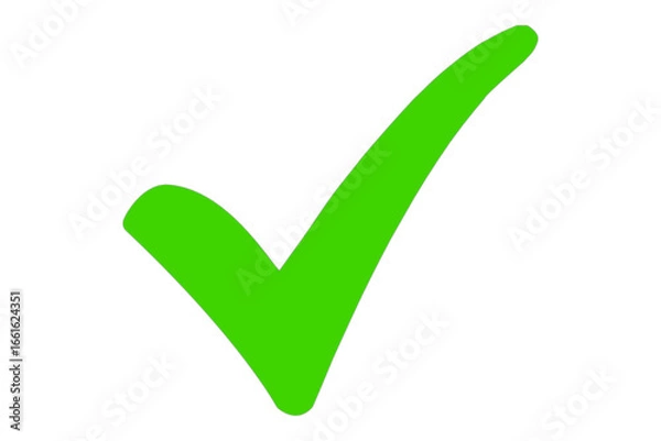 Fototapeta Green check mark transparent background