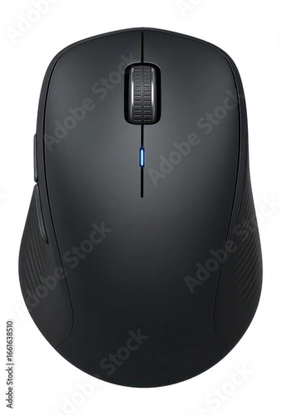 Obraz Bluetooth mouse with ergonomic shape and side buttons for productivity tasks