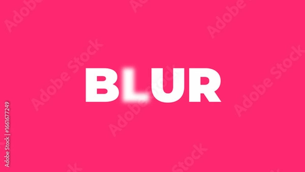 Fototapeta Defocus Text Animated In