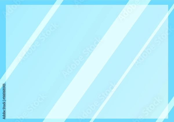 Obraz Transparent Glass, Blue Background, Clear Window