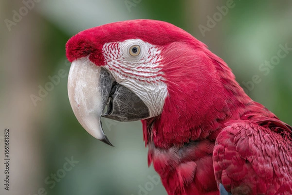 Fototapeta create minimalistic portraits of top  exotic birds against clean blurred background