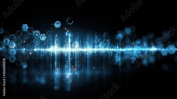 Obraz Abstract digital wave graphic