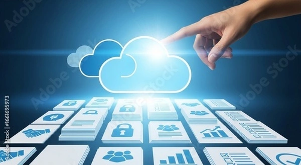 Fototapeta Leveraging Digital Transformation Cloud Computing Services for Business Growth and Innovation