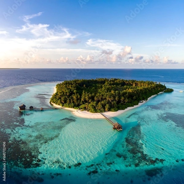 Obraz Tropical island paradise from above