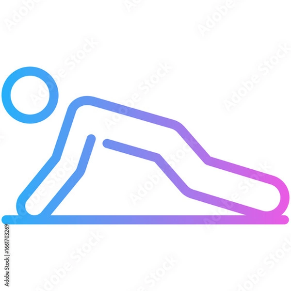 Fototapeta push up gradient line icon