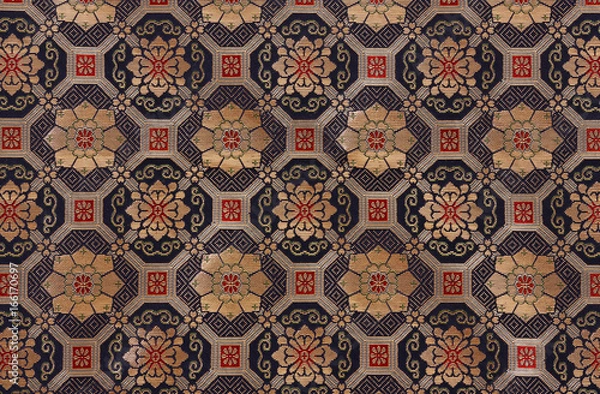 Fototapeta 日本織物の背景素材