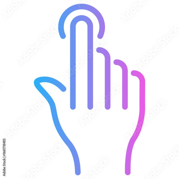 Obraz tap gradient line icon