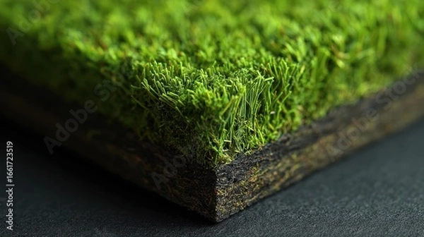Fototapeta Artificial Turf: Close-Up View of Synthetic Grass
