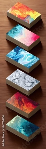 Fototapeta Abstract Swirl Designs:  Color, Texture, & Print Mockup