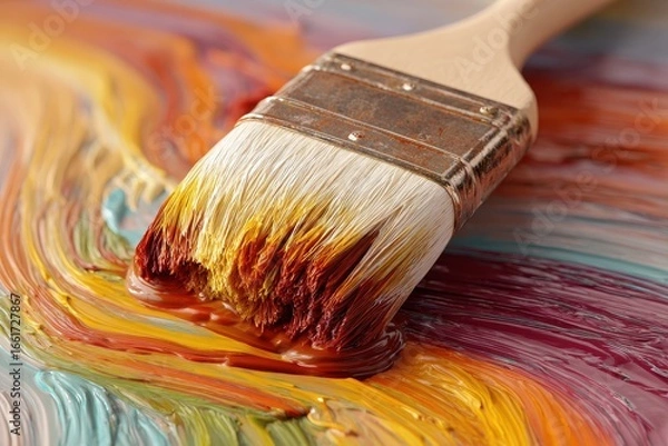 Obraz Vibrant Paintbrush Strokes