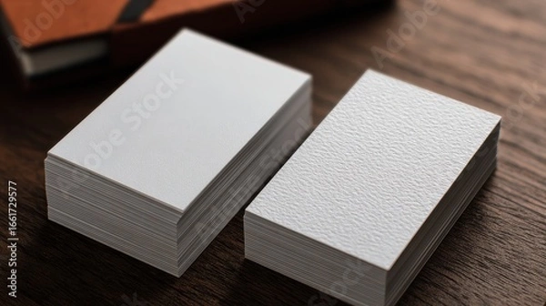 Obraz Blank Card Stacks: Texture & Design