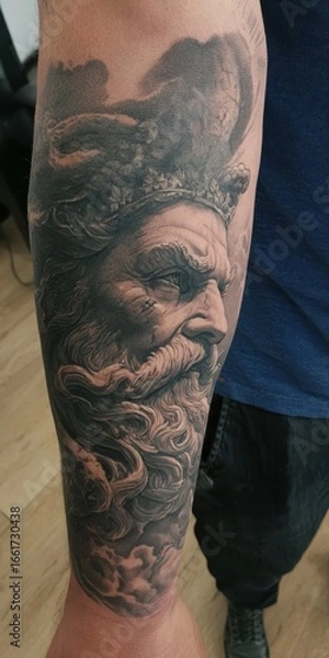 Obraz GreyScale Godlike Tattoo Art