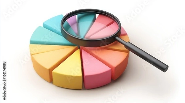 Fototapeta Colorful pie chart magnified