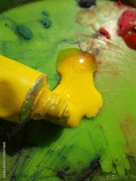 Fototapeta yellow water color