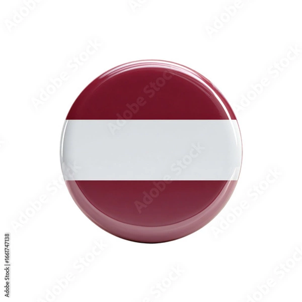 Fototapeta Latvian flag emblem isolated on transparent background