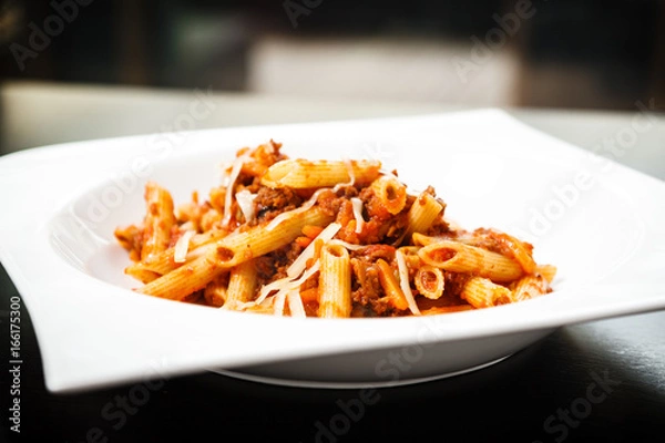 Fototapeta Pasta with sauce