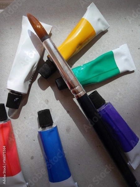 Fototapeta water colour and brush