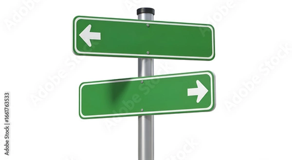 Fototapeta Road Sign with Left and Right Arrows