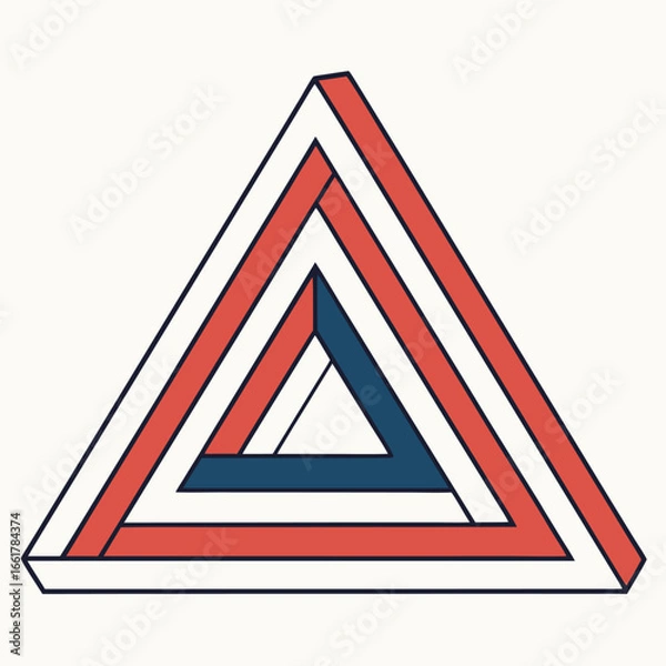 Fototapeta red triangle sign
