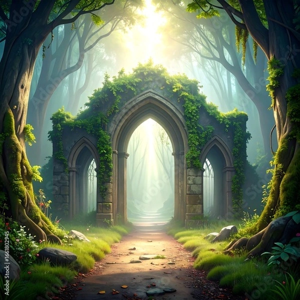 Obraz Mystical forest archway