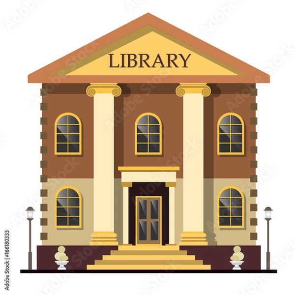 Obraz Zewnętrzny widok biblioteki.
