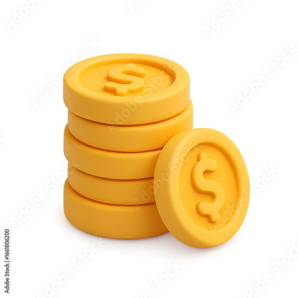 Fototapeta 3D Investment Icon – Stack of Gold Bars