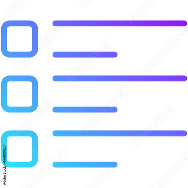 Fototapeta list gradient line icon