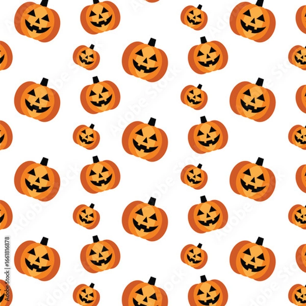 Obraz halloween pumpkins seamless pattern