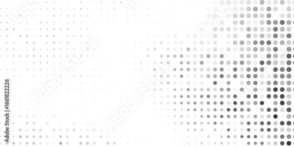 Fototapeta Dot halftone mesh gradient texture. Vanishing polka dot background. Repeating dots gradation abstract
