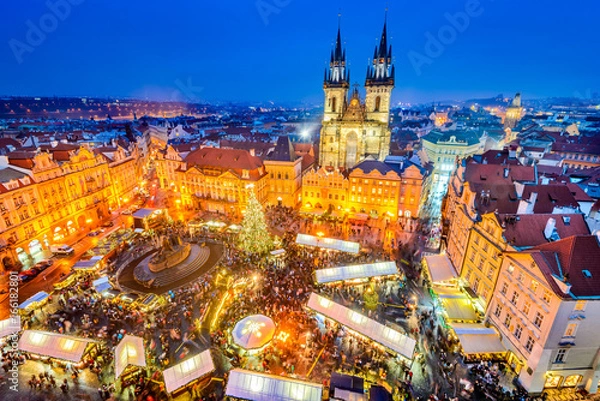 Obraz Praga, Czechy - Targ świąteczny