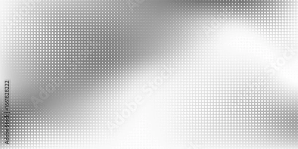 Fototapeta Dot halftone gradient texture. Vanishing polka dot background. Repeating dots gradation abstract modern