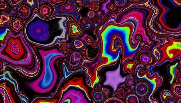 Obraz Abstract wave pattern in blue and green on white background  