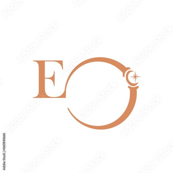 Obraz Abstract Calligraphy Monogram Logo Design – Elegant Minimal Vector Symbol