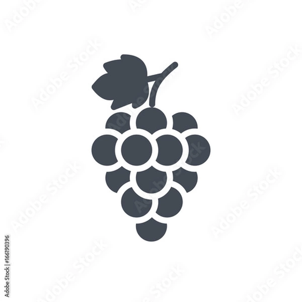 Fototapeta Fruits food grape silhouette icon