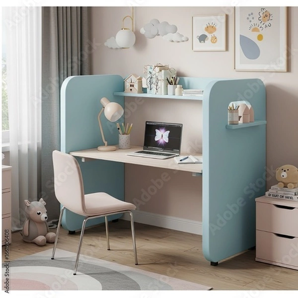 Obraz Private Study Cubicle Desk