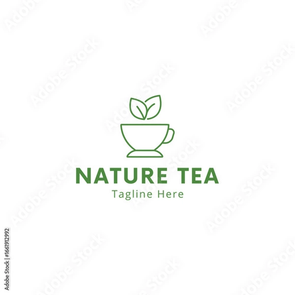 Obraz Minimalist Nature Tea Logo Design