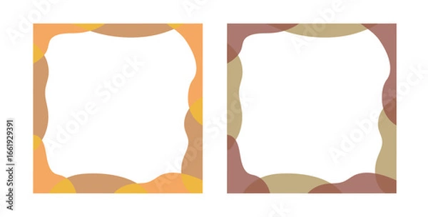 Obraz ほっこり秋色のシンプルな流体シェイプ フレーム素材