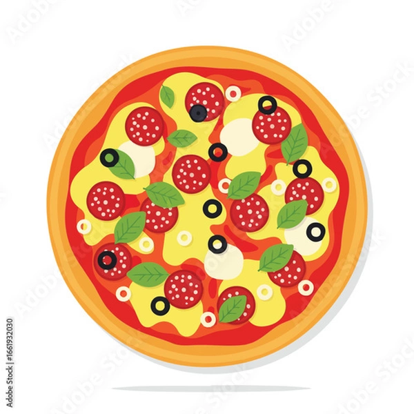 Fototapeta Pizza vector design for motion graphics