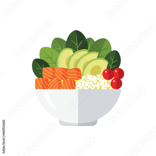 Fototapeta Salad vector design for motion graphics