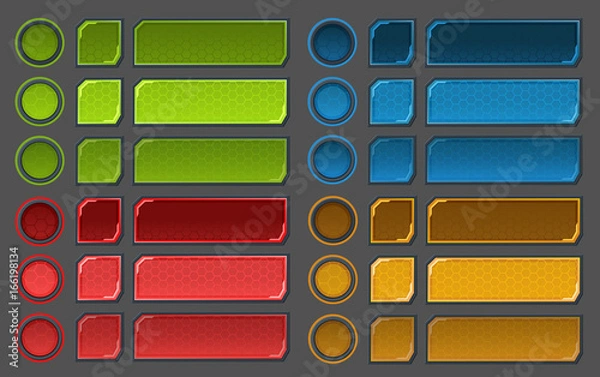 Obraz Interface buttons set for space games or apps