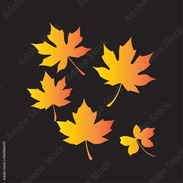 Fototapeta autumn leaves vector