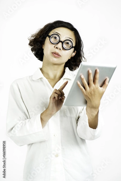 Obraz Digital Geeky Nerd Girl