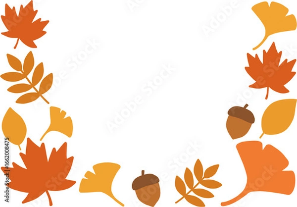Obraz 가을 나뭇잎과 낙엽